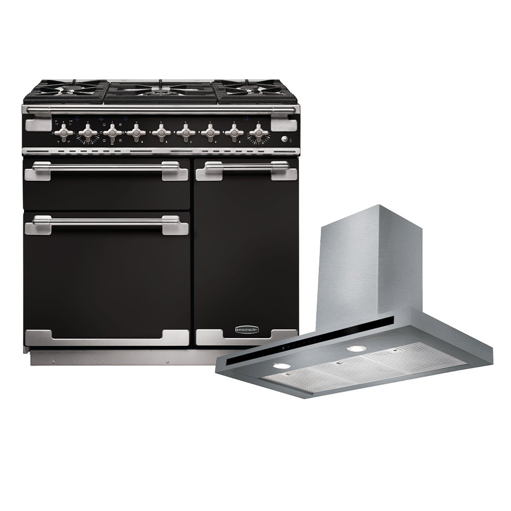 Rangemaster Elise Dual Fuel Range Cooker & Hood Pack, A Rated