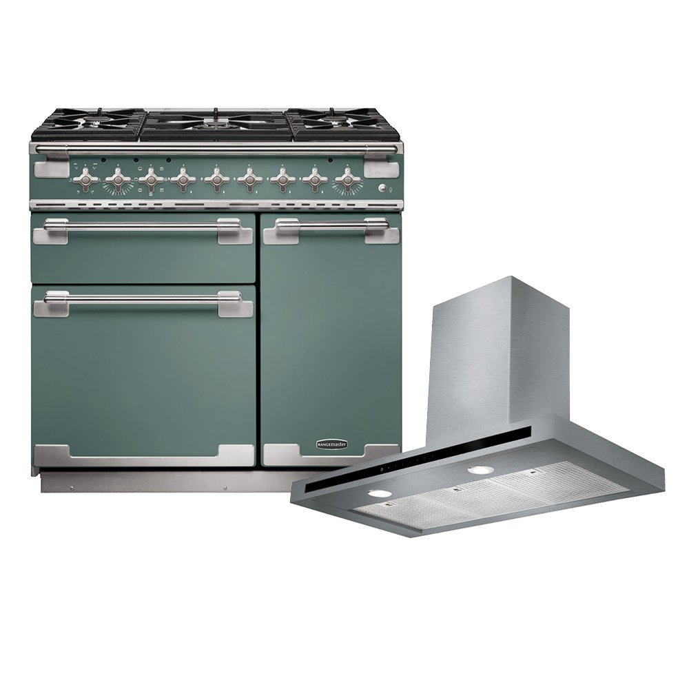 Rangemaster Elise Dual Fuel Range Cooker & Hood Pack, A Rated