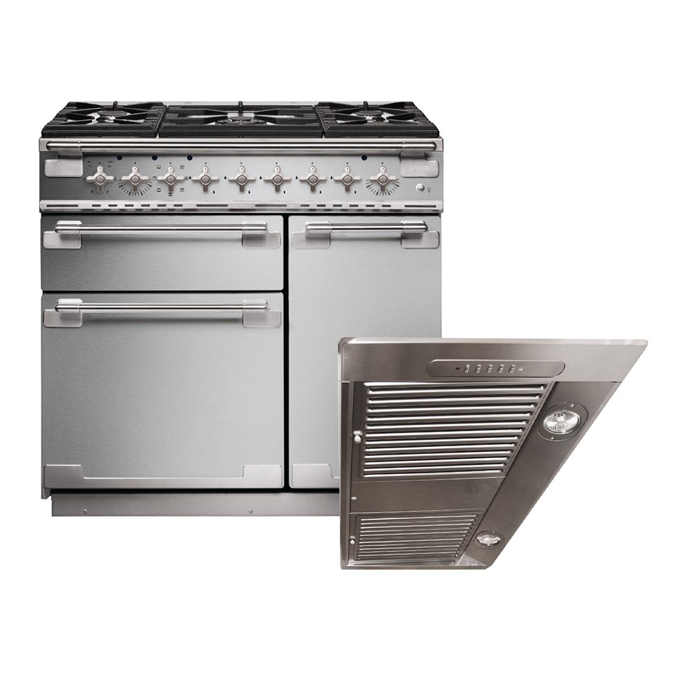 Rangemaster Elise Dual Fuel Range Cooker & Hood Pack, A Rated