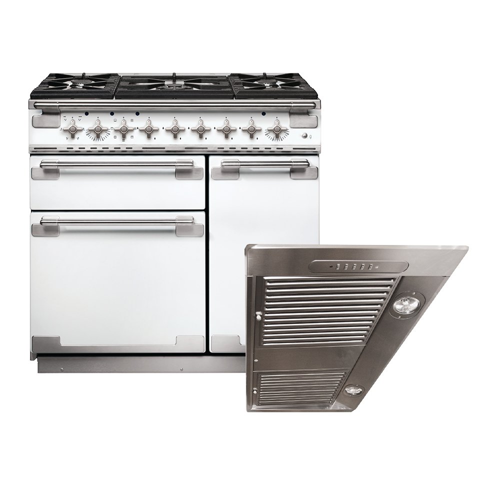 Rangemaster Elise Dual Fuel Range Cooker & Hood Pack, A Rated