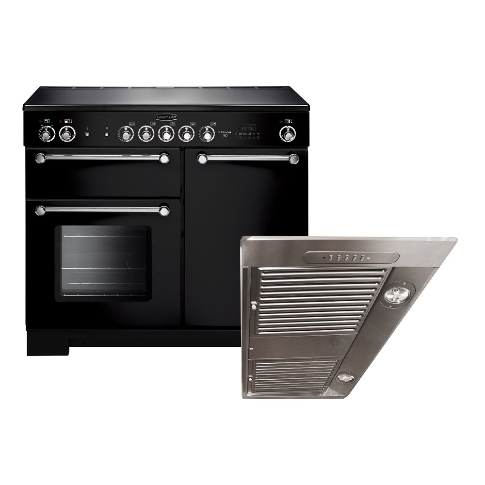 Rangemaster Kitchener Ceramic Range Cooker & Hood Pack, A Rated