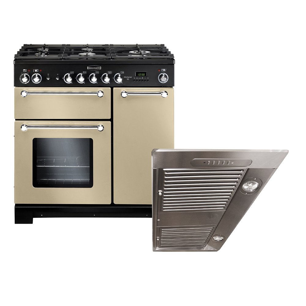 Rangemaster Kitchener Gas Range Cooker & Hood Pack