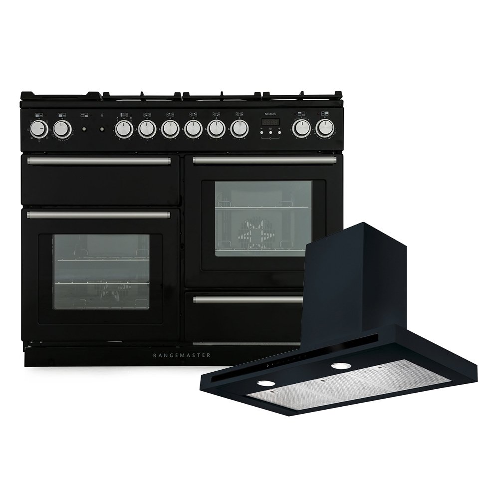 Rangemaster Nexus Dual Fuel Range Cooker & Hood Pack, A Rated