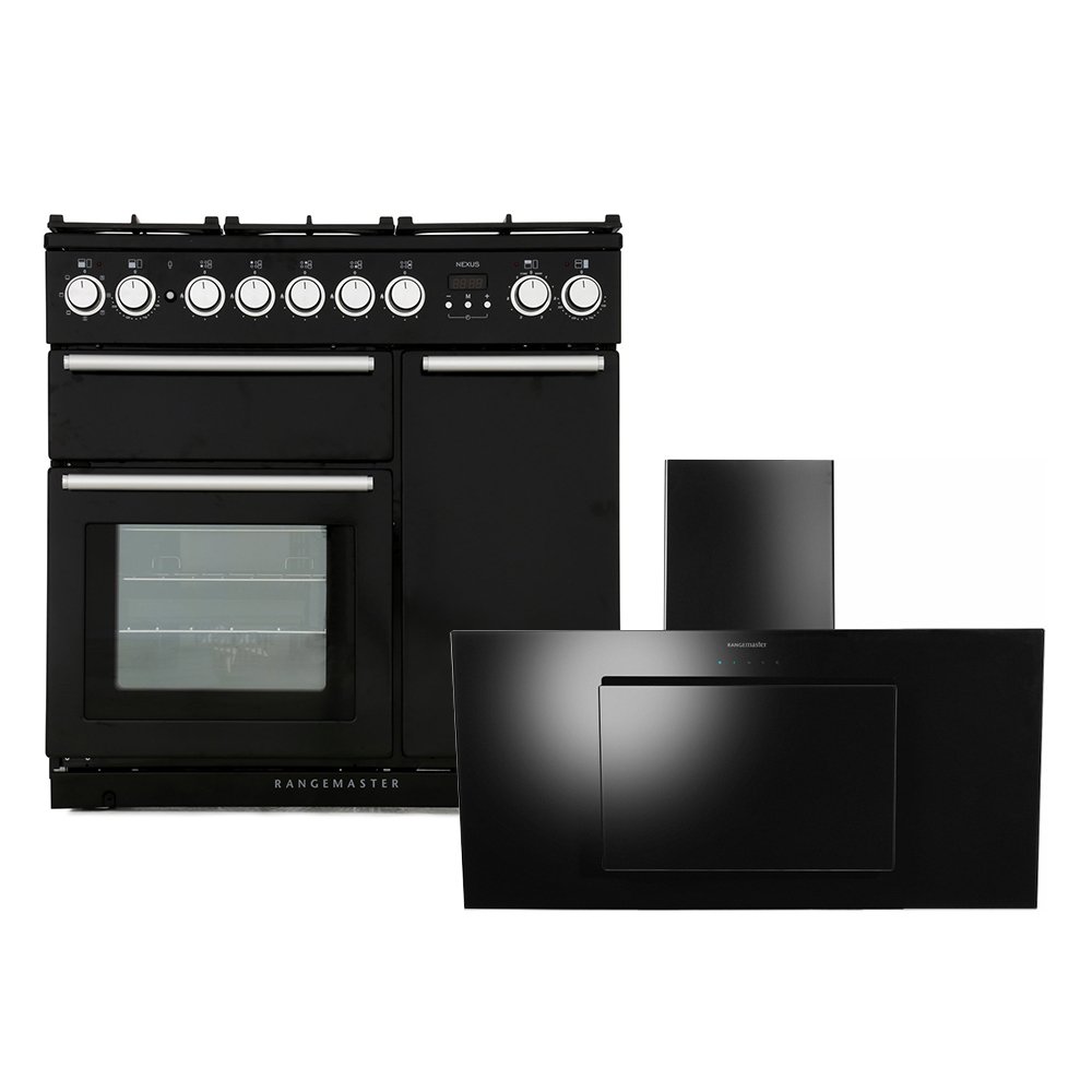 Rangemaster Nexus Dual Fuel Range Cooker & Hood Pack, A Rated