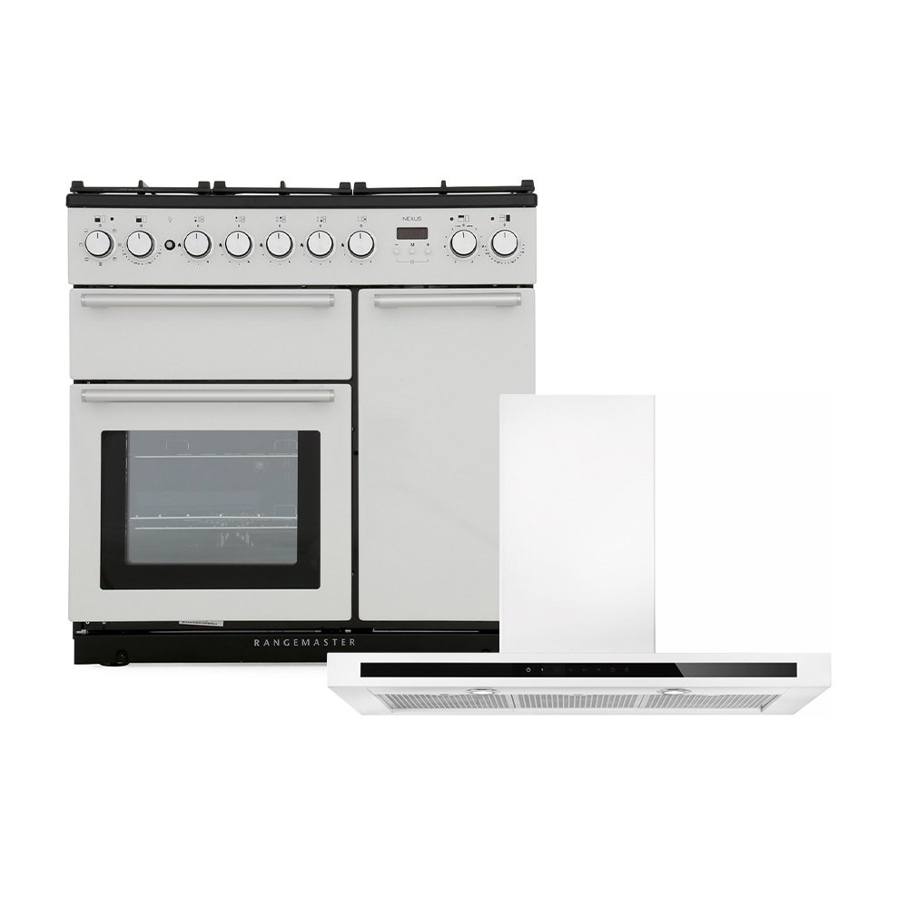 Rangemaster Nexus Dual Fuel Range Cooker & Hood Pack, A Rated