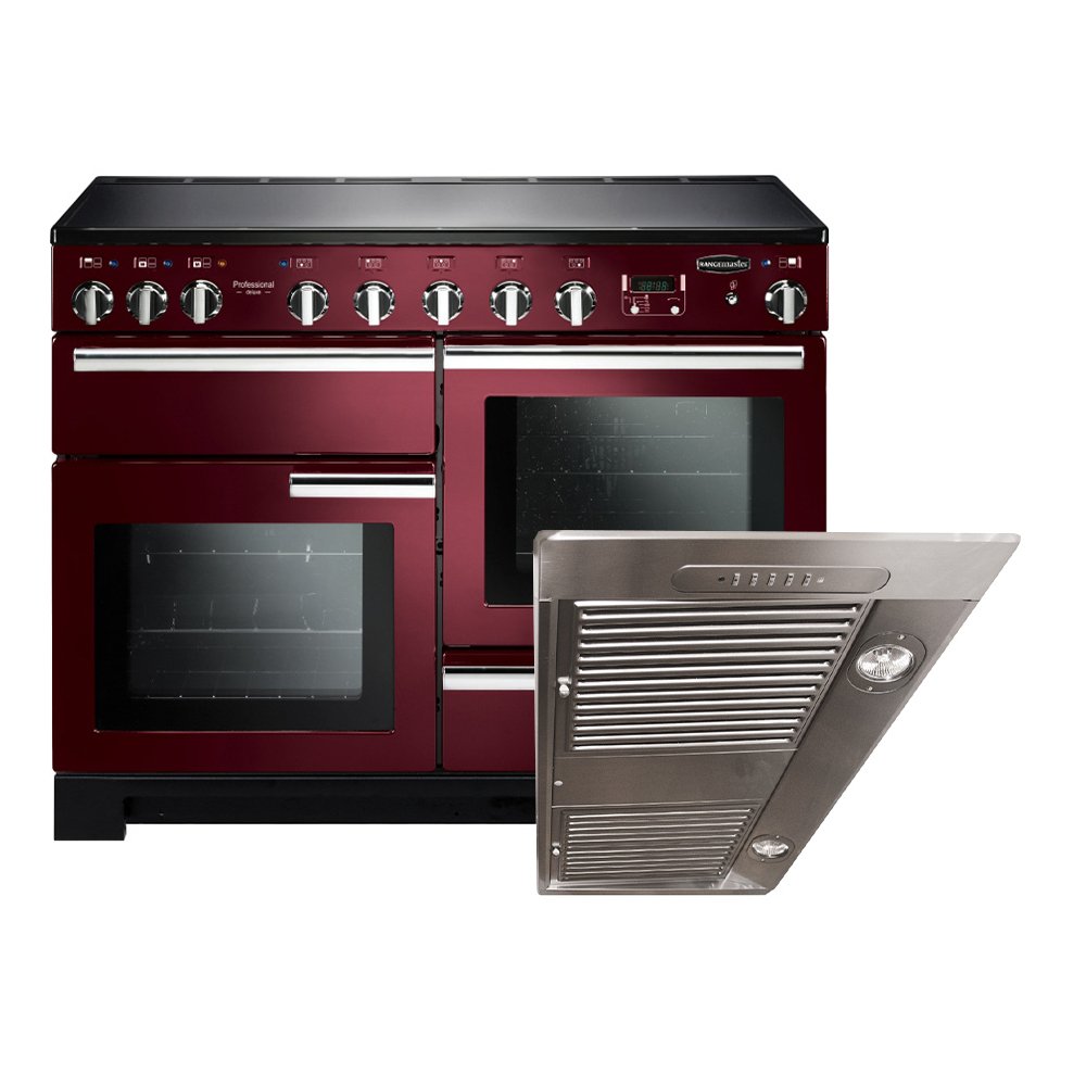 Rangemaster Professional Deluxe Induction Range Cooker & Hood Pack, A Rated