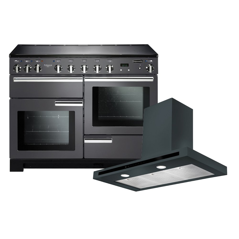 Rangemaster Professional Deluxe Induction Range Cooker & Hood Pack, A Rated