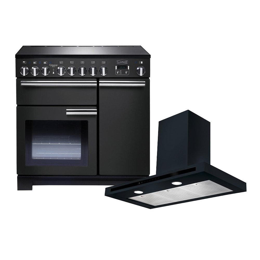 Rangemaster Professional Deluxe Induction Range Cooker & Hood Pack, A Rated