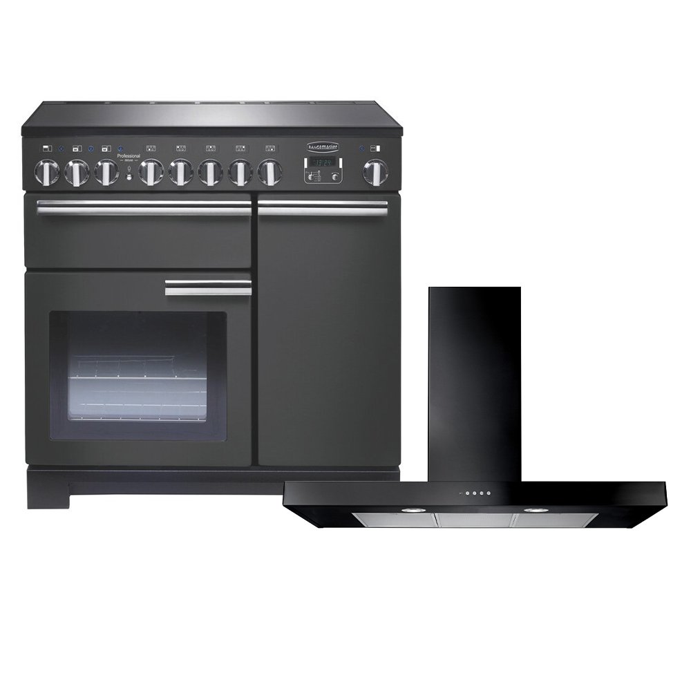 Rangemaster Professional Deluxe Induction Range Cooker & Hood Pack, A Rated