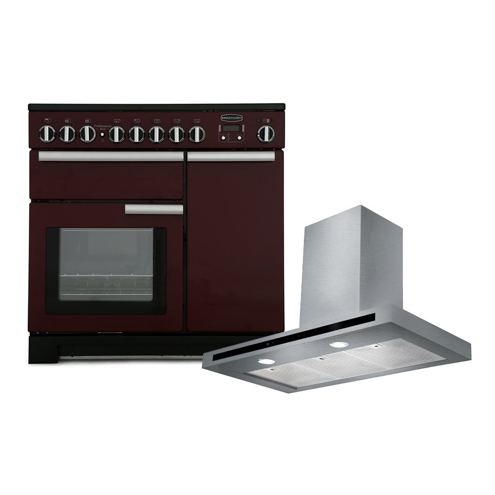 Rangemaster Professional Deluxe Induction Range Cooker & Hood Pack, A Rated
