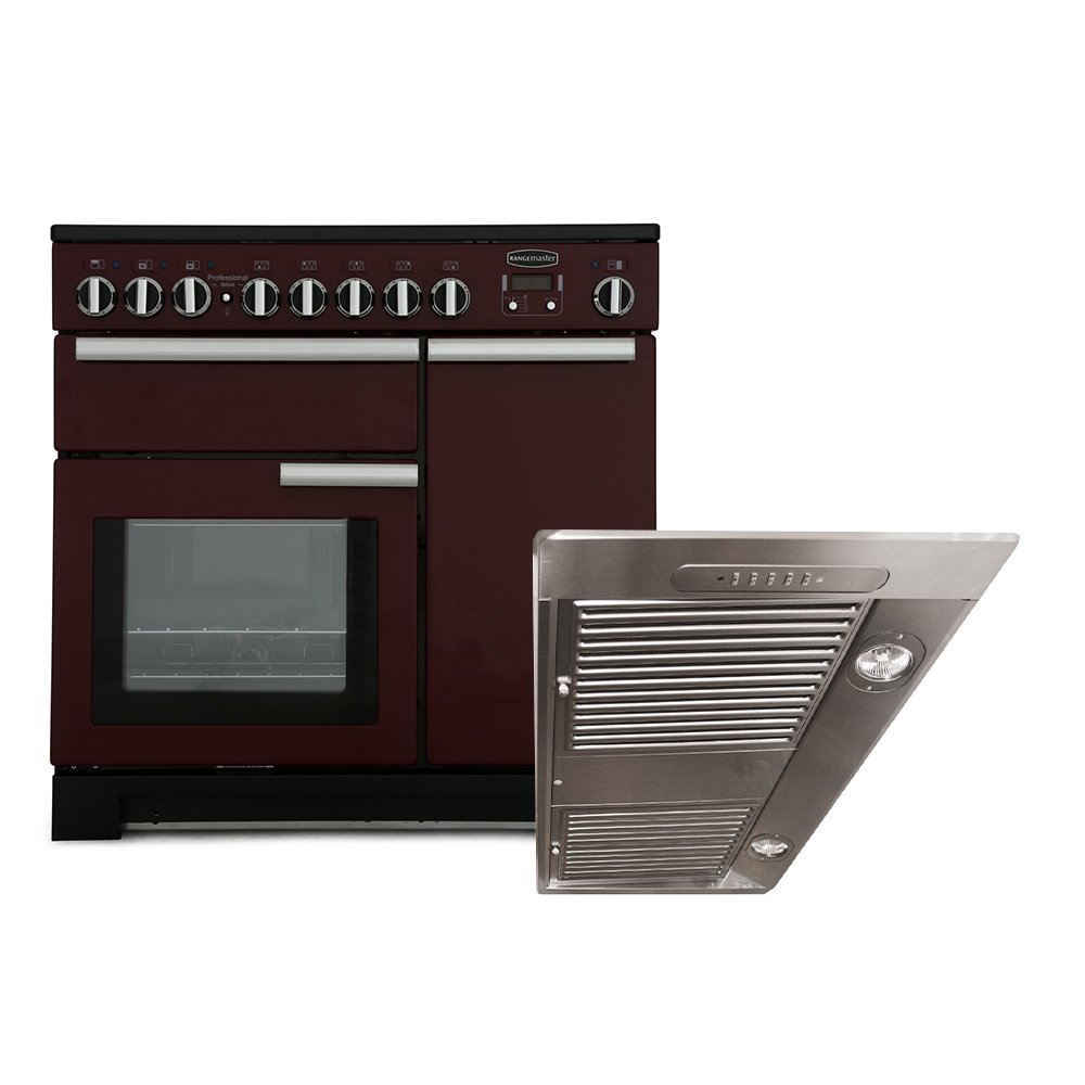 Rangemaster Professional Deluxe Induction Range Cooker & Hood Pack, A Rated