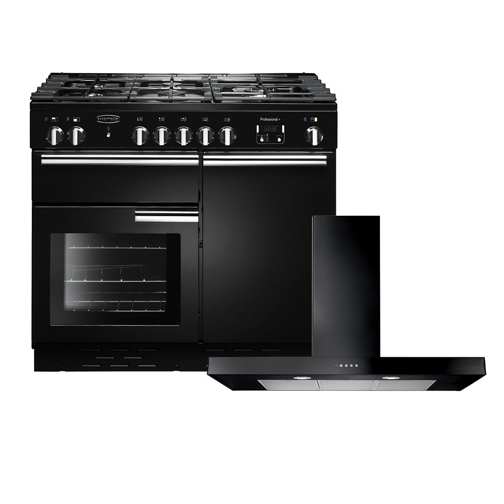 Rangemaster Professional Plus Gas Range Cooker & Hood Pack, A+ Rated
