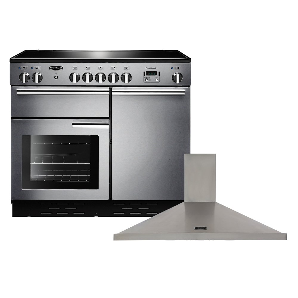 Rangemaster Professional Plus Ceramic Range Cooker & Hood Pack, A Rated