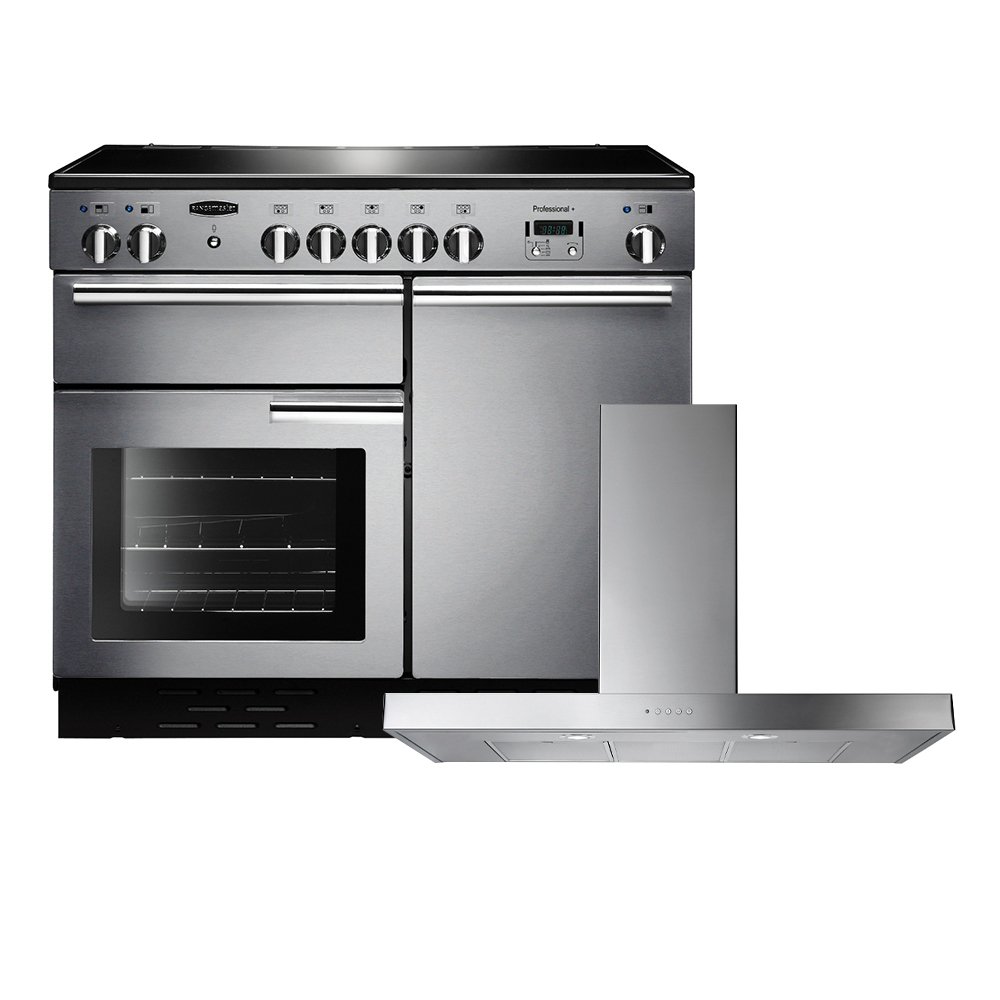 Rangemaster Professional Plus Ceramic Range Cooker & Hood Pack, A Rated