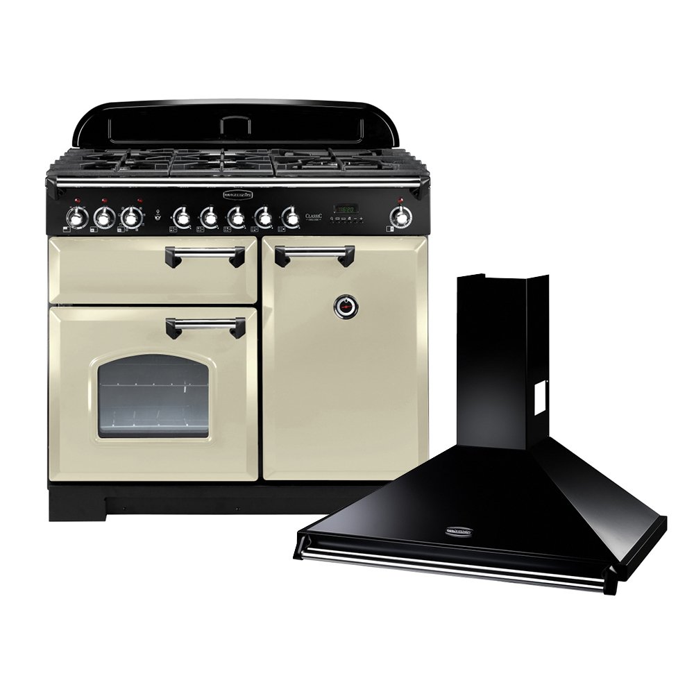 Rangemaster Classic Deluxe Dual Fuel Range Cooker & Hood Pack