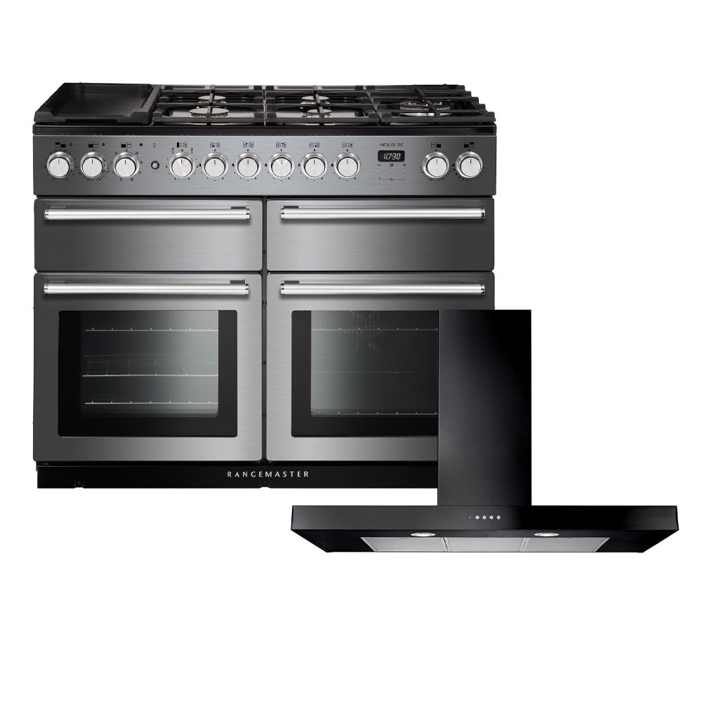 Rangemaster Nexus SE Dual Fuel Range Cooker & Hood Pack, A Rated