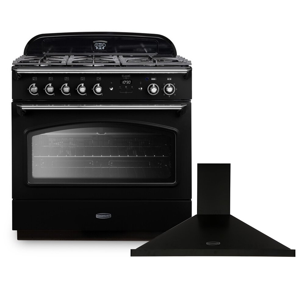 Rangemaster Classic FX Dual Fuel Range Cooker & Hood Pack, A Rated
