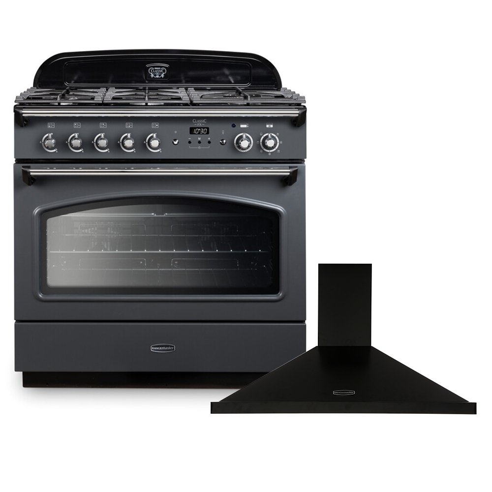 Rangemaster Classic FX Dual Fuel Range Cooker & Hood Pack, A+++ Rated