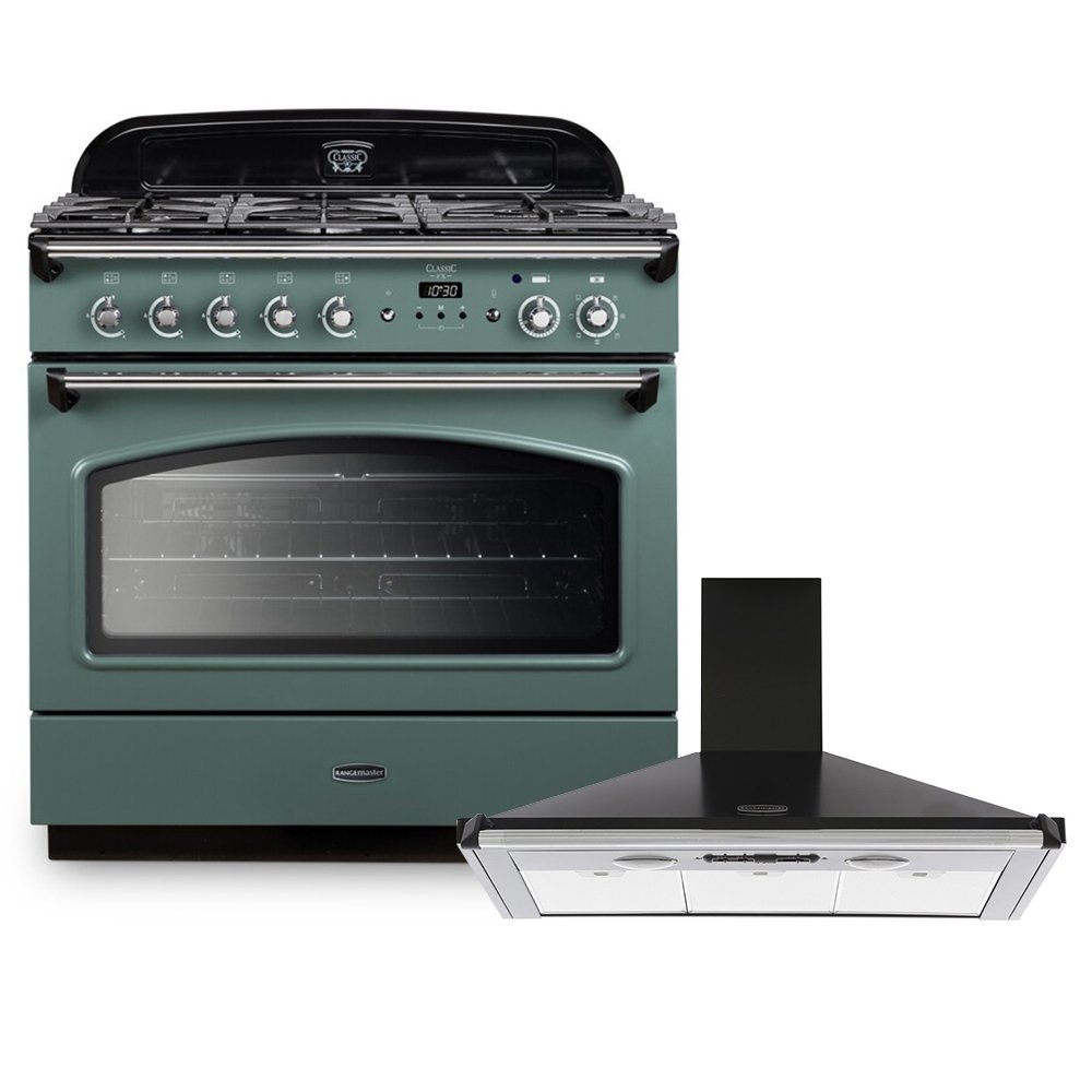 Rangemaster Classic FX Dual Fuel Range Cooker & Hood Pack, A Rated