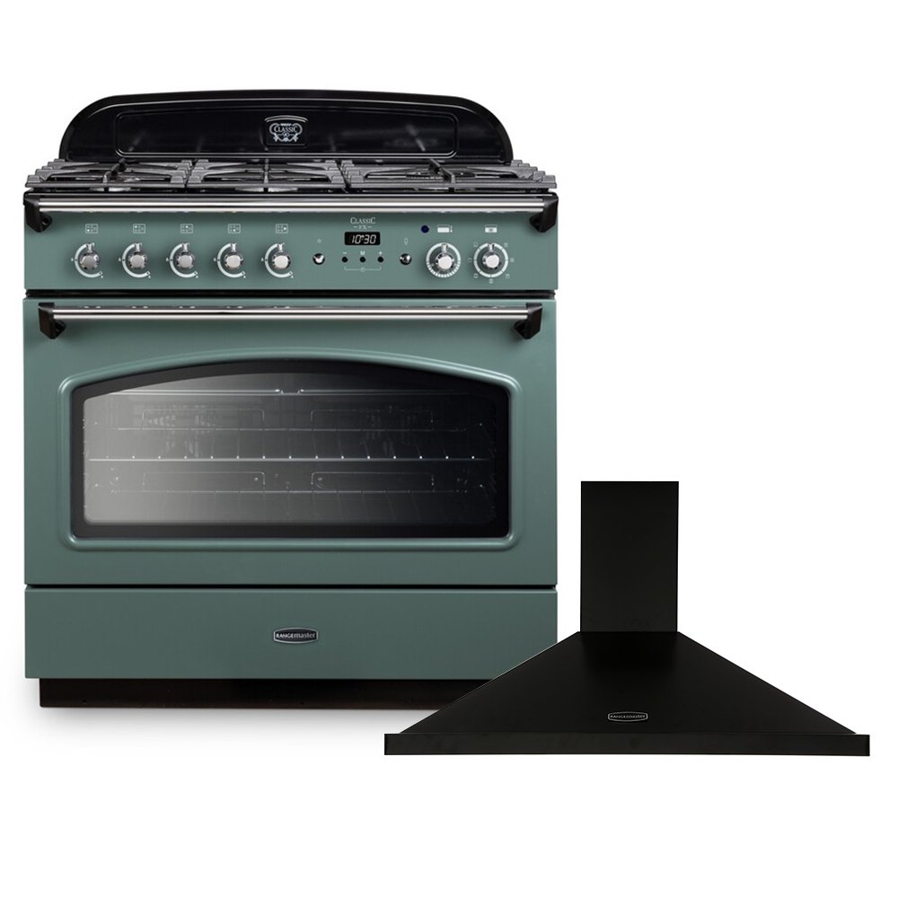 Rangemaster Classic FX Dual Fuel Range Cooker & Hood Pack, A Rated