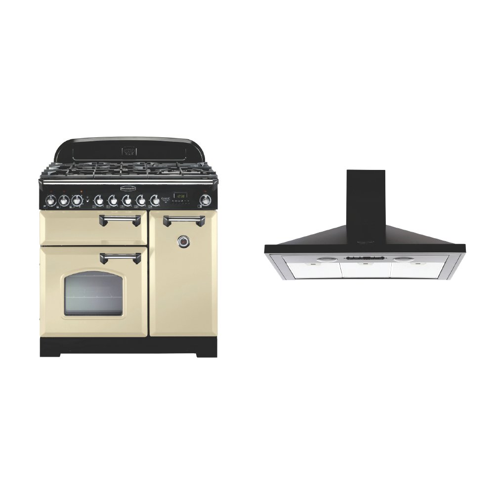 Rangemaster Classic Deluxe Dual Fuel Range Cooker & Hood Pack