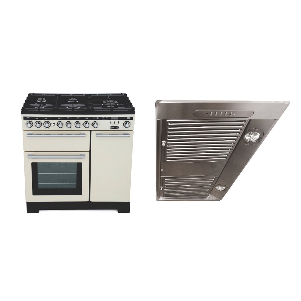 Rangemaster Encore Deluxe Dual Fuel Range Cooker & Hood Pack