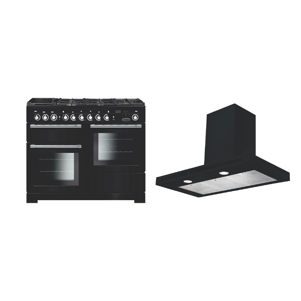 Rangemaster Encore Deluxe Dual Fuel Range Cooker & Hood Pack