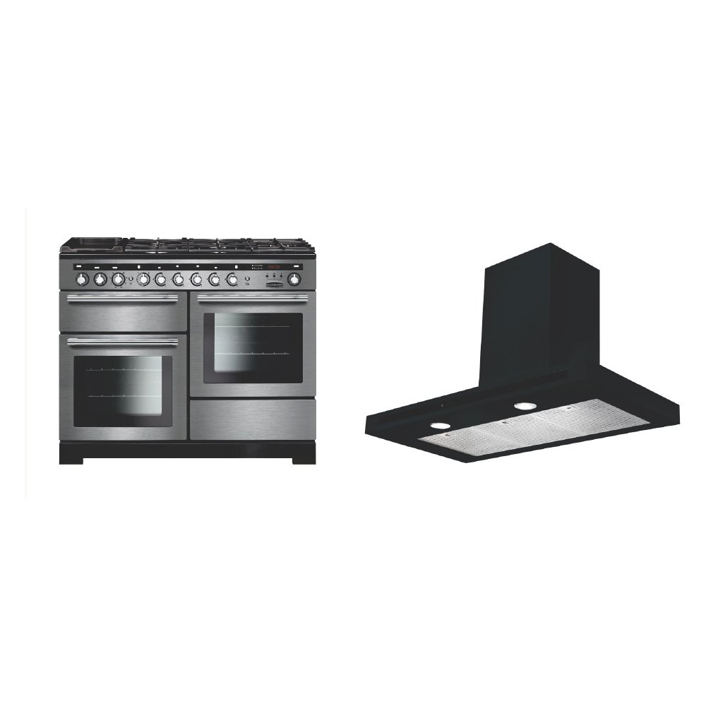 Rangemaster Encore Deluxe Dual Fuel Range Cooker & Hood Pack