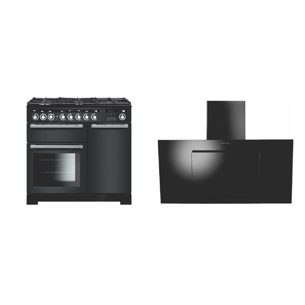 Rangemaster Encore Deluxe Dual Fuel Range Cooker & Hood Pack