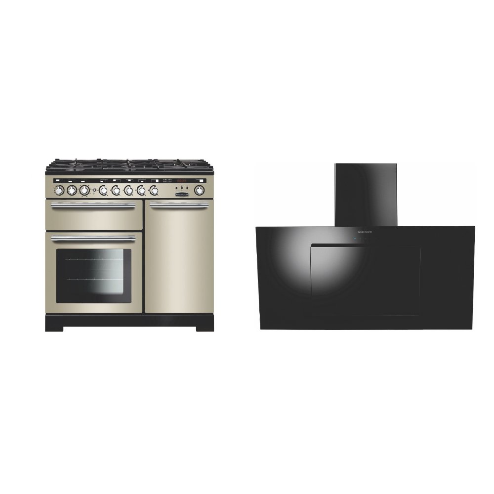 Rangemaster Encore Deluxe Dual Fuel Range Cooker & Hood Pack