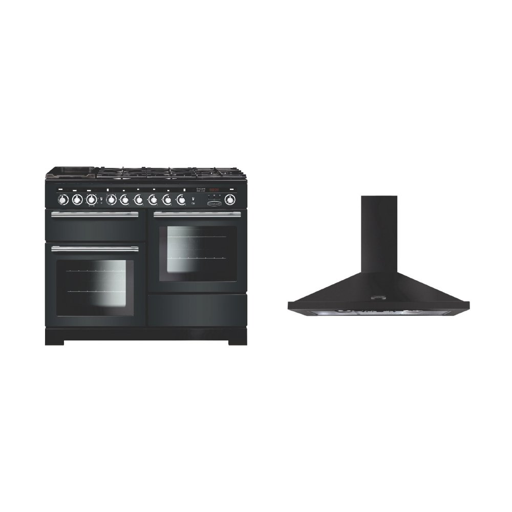 Rangemaster Encore Deluxe Dual Fuel Range Cooker & Hood Pack