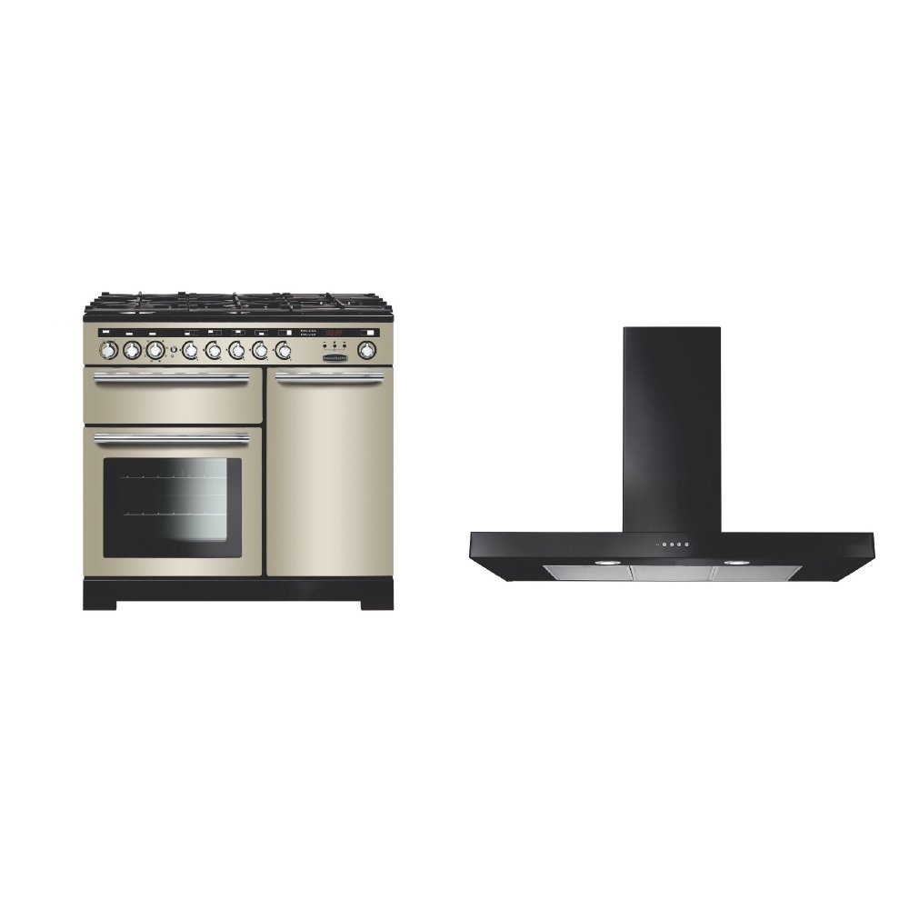 Rangemaster Encore Deluxe Dual Fuel Range Cooker & Hood Pack