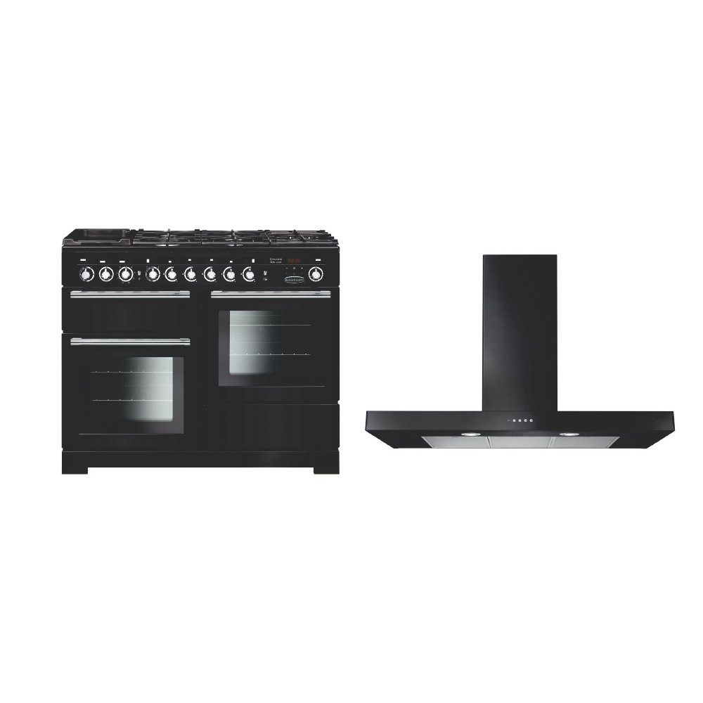 Rangemaster Encore Deluxe Dual Fuel Range Cooker & Hood Pack