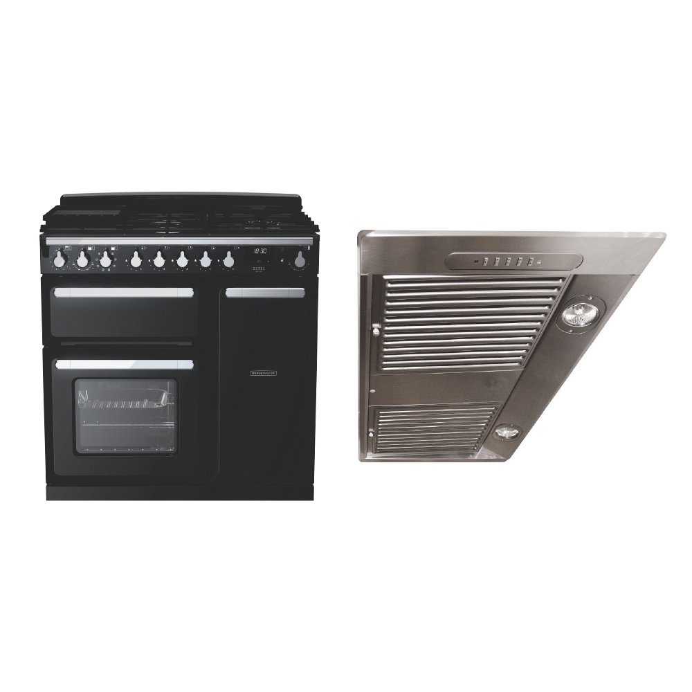 Rangemaster Estel Deluxe Dual Fuel Range Cooker & Hood Pack