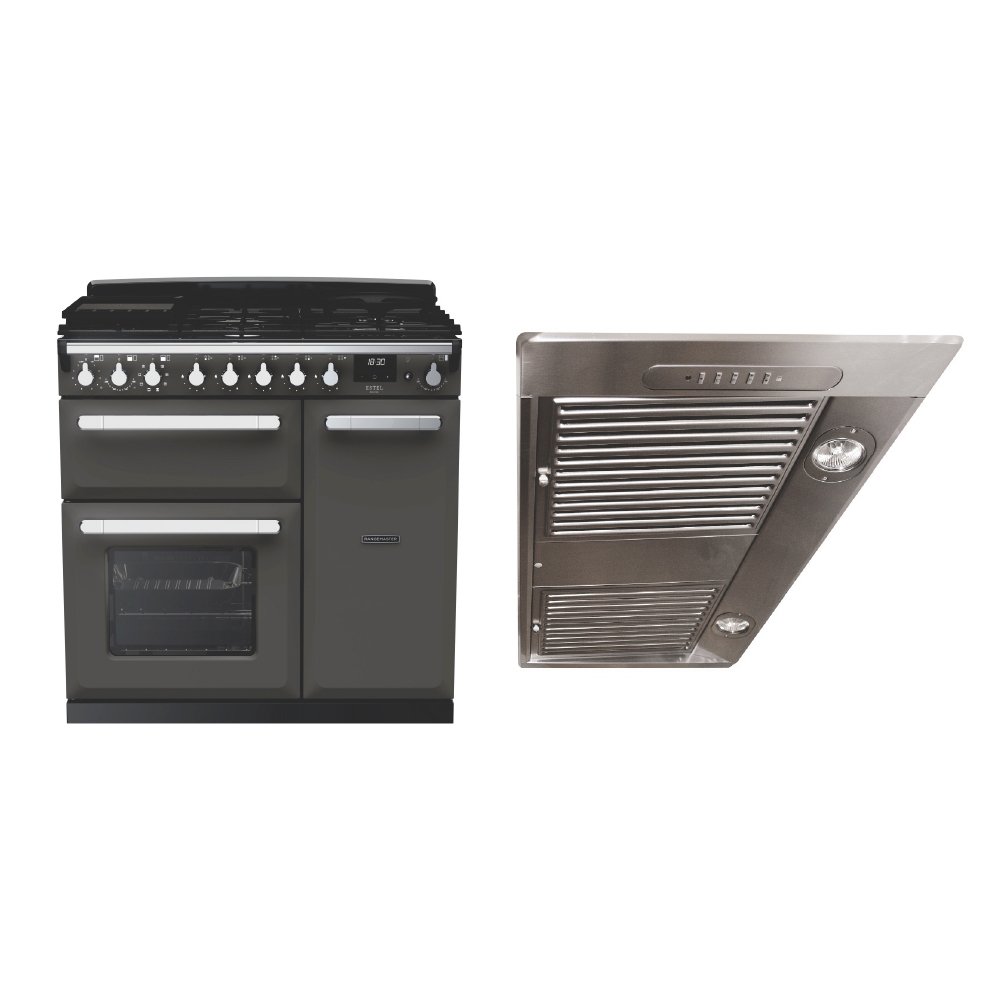 Rangemaster Estel Deluxe Dual Fuel Range Cooker & Hood Pack
