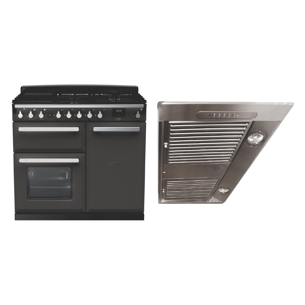 Rangemaster Estel Deluxe Dual Fuel Range Cooker & Hood Pack