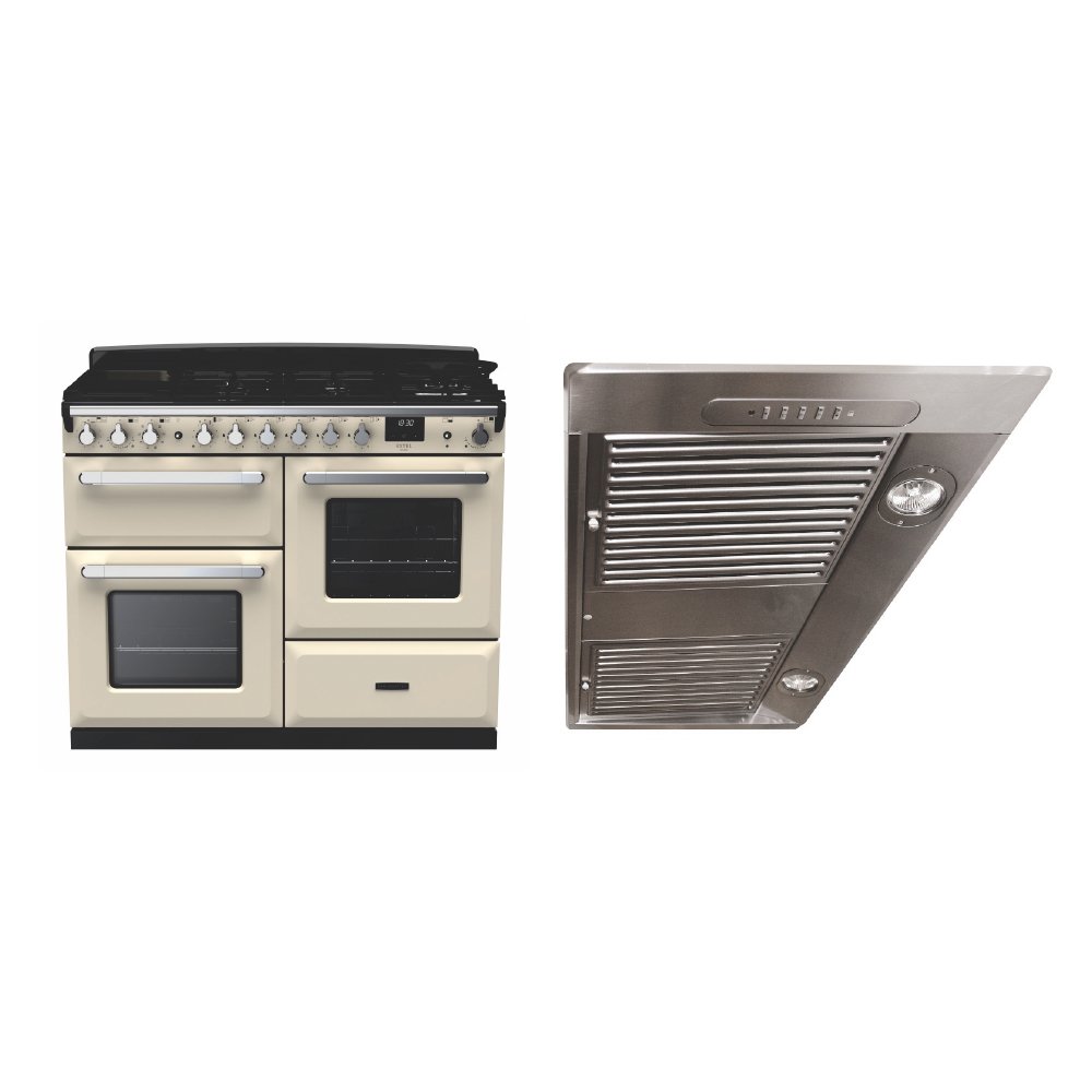 Rangemaster Estel Deluxe Dual Fuel Range Cooker & Hood Pack