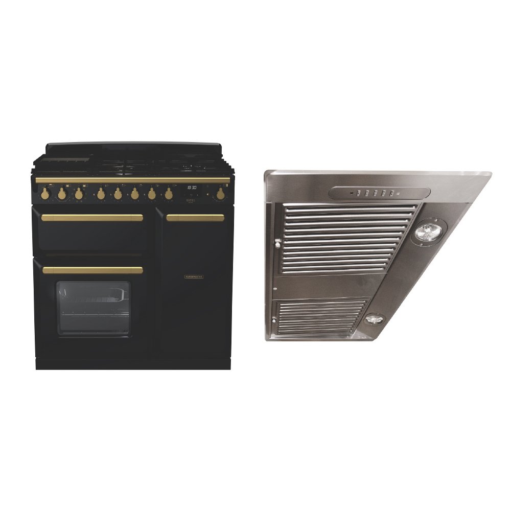 Rangemaster Estel Deluxe Dual Fuel Range Cooker & Hood Pack