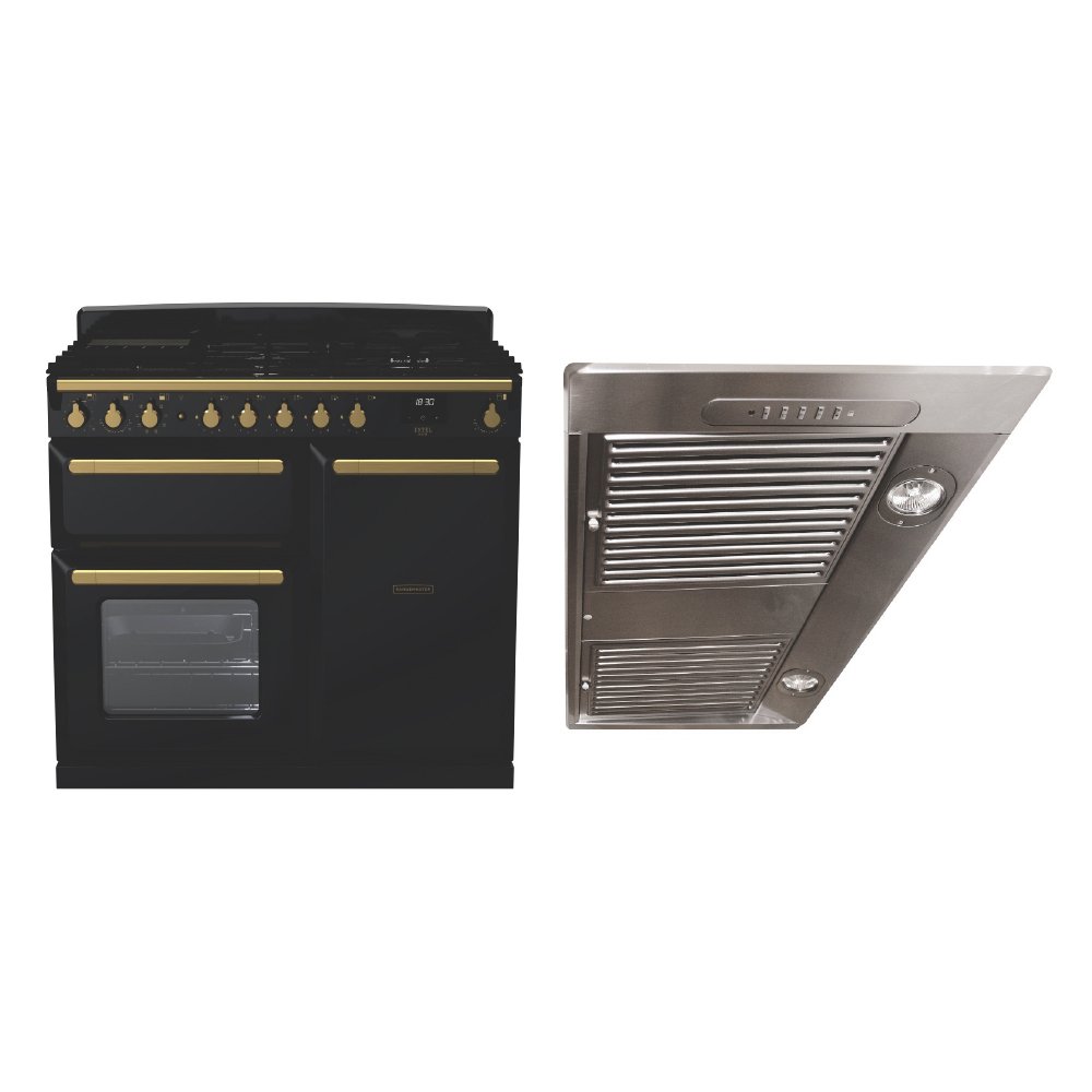 Rangemaster Estel Deluxe Dual Fuel Range Cooker & Hood Pack