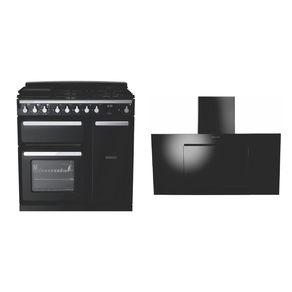 Rangemaster Estel Deluxe Dual Fuel Range Cooker & Hood Pack
