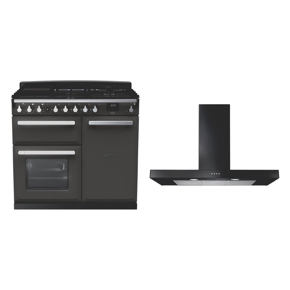 Rangemaster Estel Deluxe Dual Fuel Range Cooker & Hood Pack