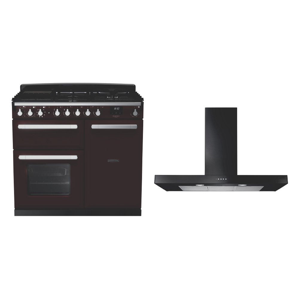Rangemaster Estel Deluxe Dual Fuel Range Cooker & Hood Pack