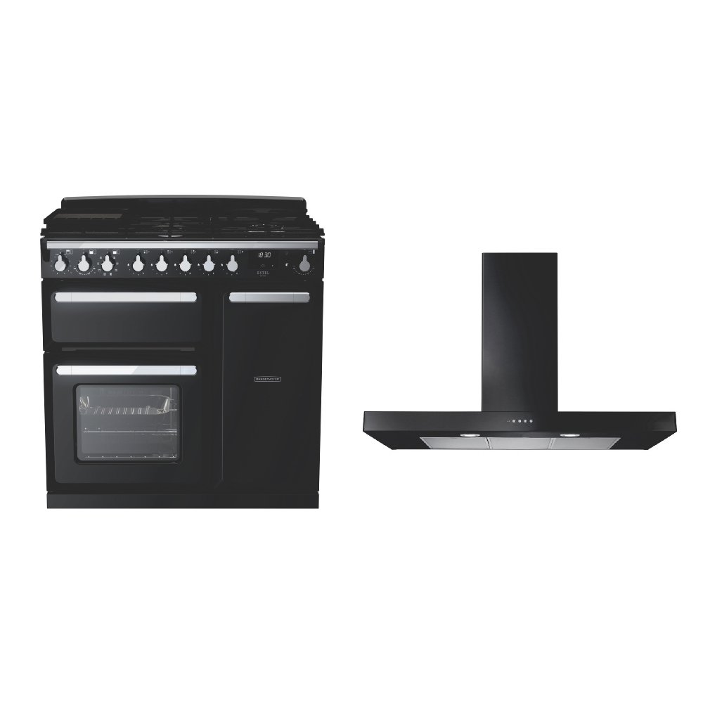 Rangemaster Estel Deluxe Dual Fuel Range Cooker & Hood Pack