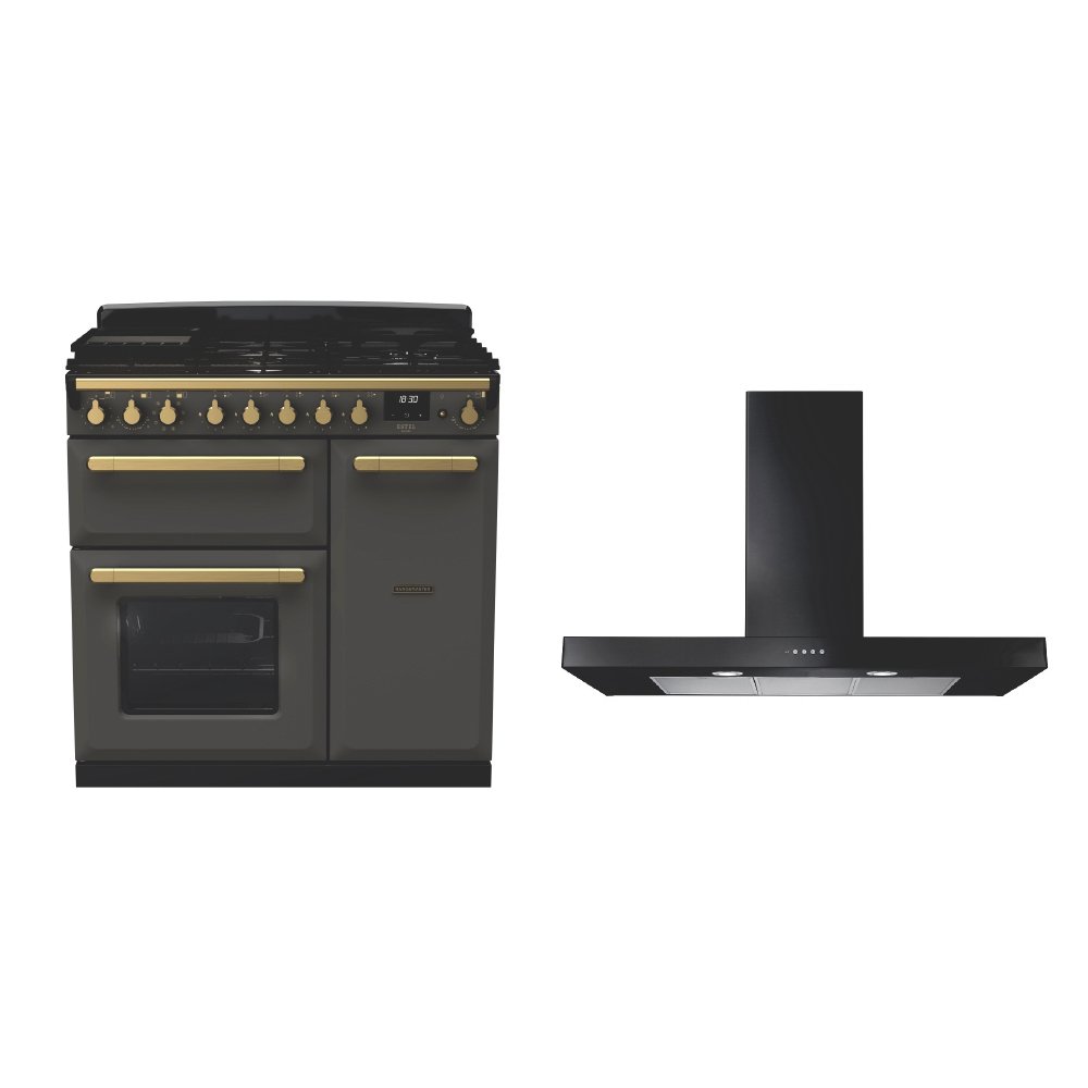 Rangemaster Estel Deluxe Dual Fuel Range Cooker & Hood Pack