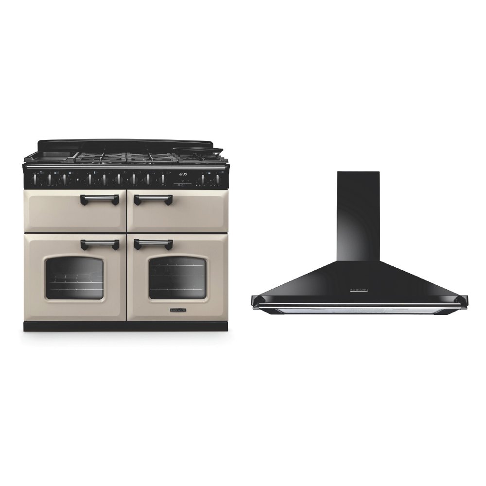 Rangemaster Classic Deluxe Dual Fuel Range Cooker & Hood Pack