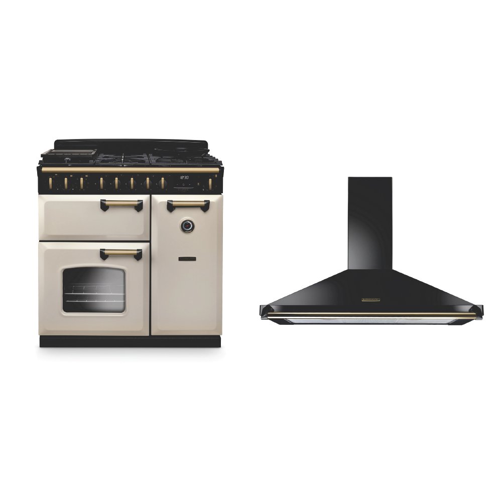 Rangemaster Classic Deluxe Dual Fuel Range Cooker & Hood Pack