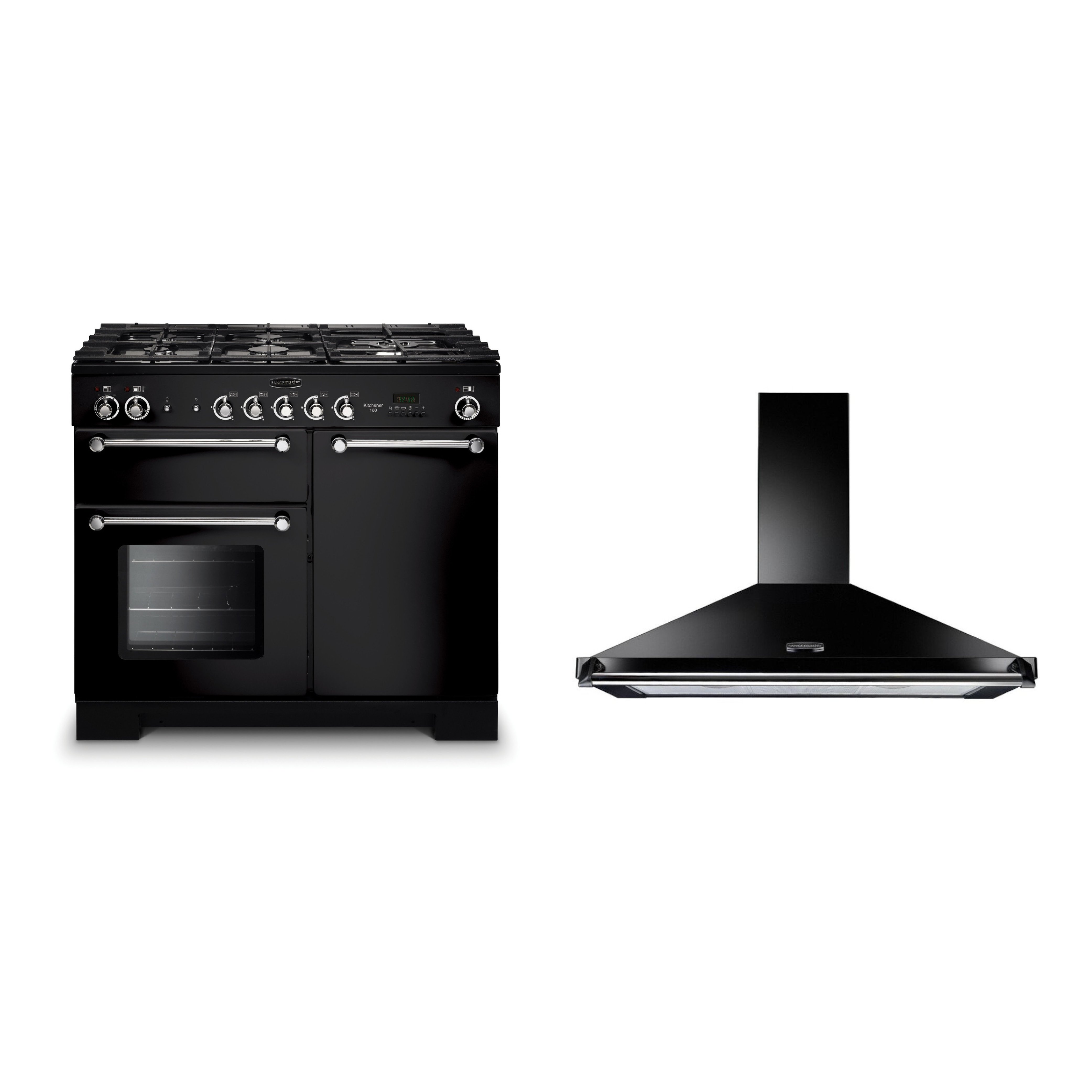 Rangemaster Kitchener Gas Range Cooker & Hood Pack