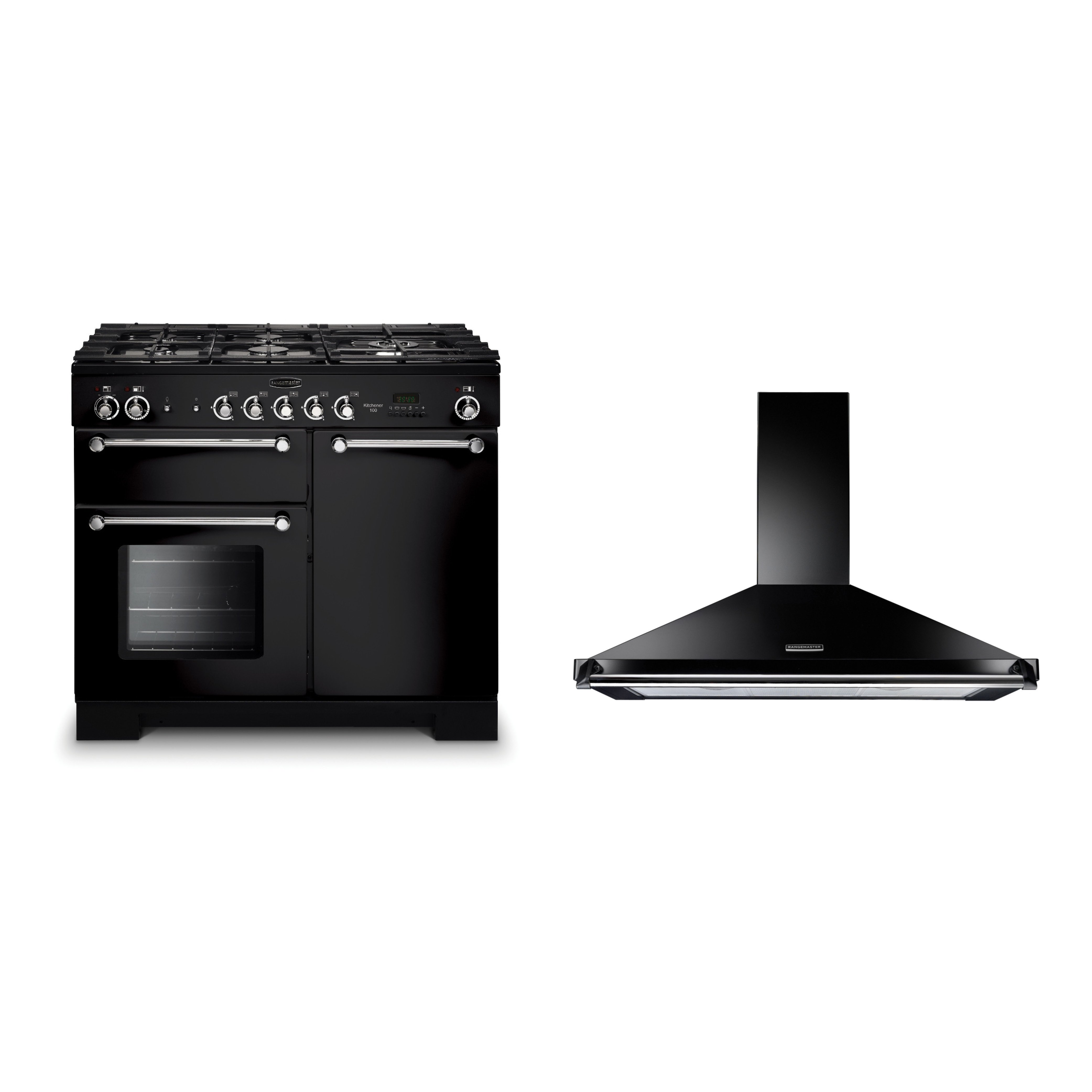 Rangemaster Kitchener Gas Range Cooker & Hood Pack