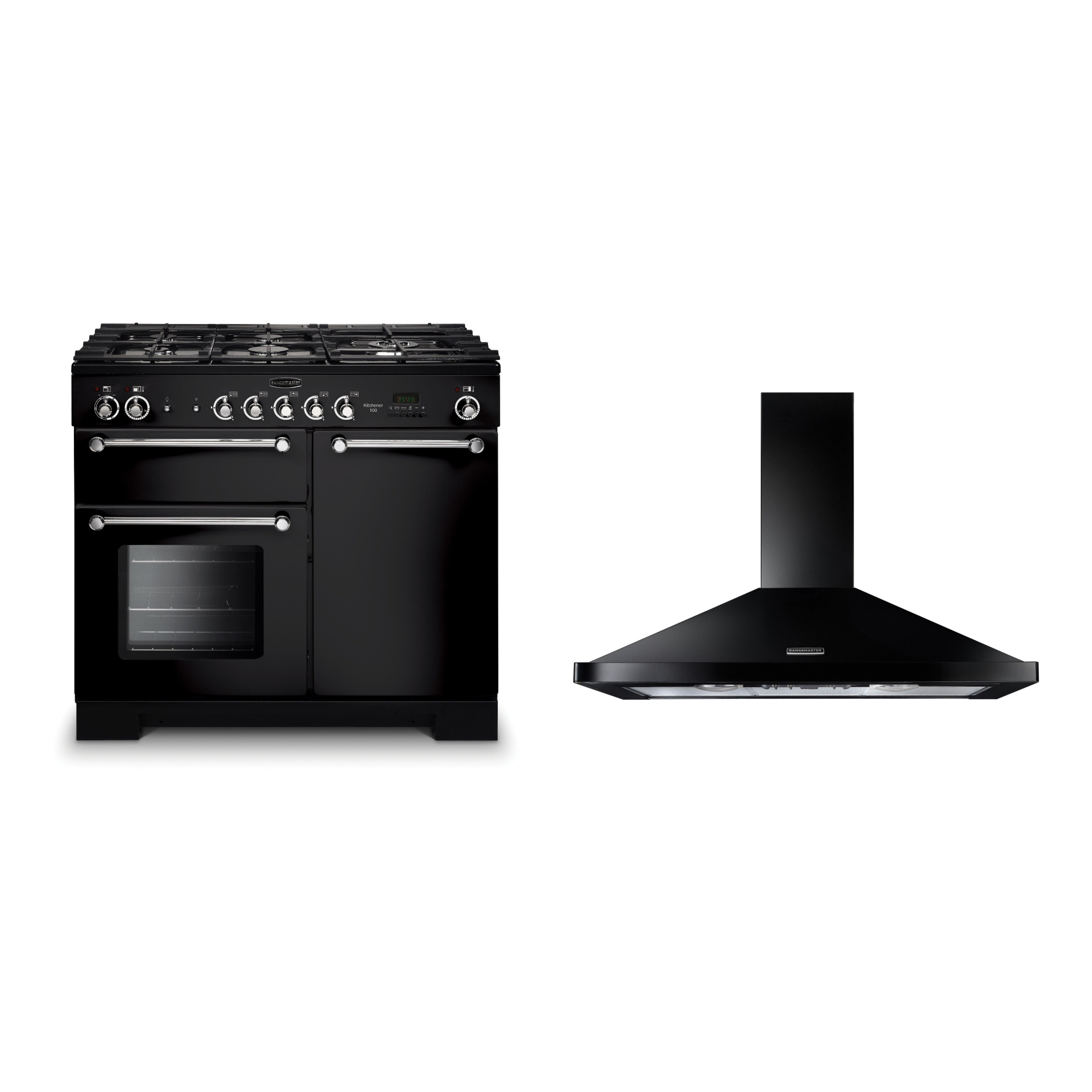 Rangemaster Kitchener Gas Range Cooker & Hood Pack