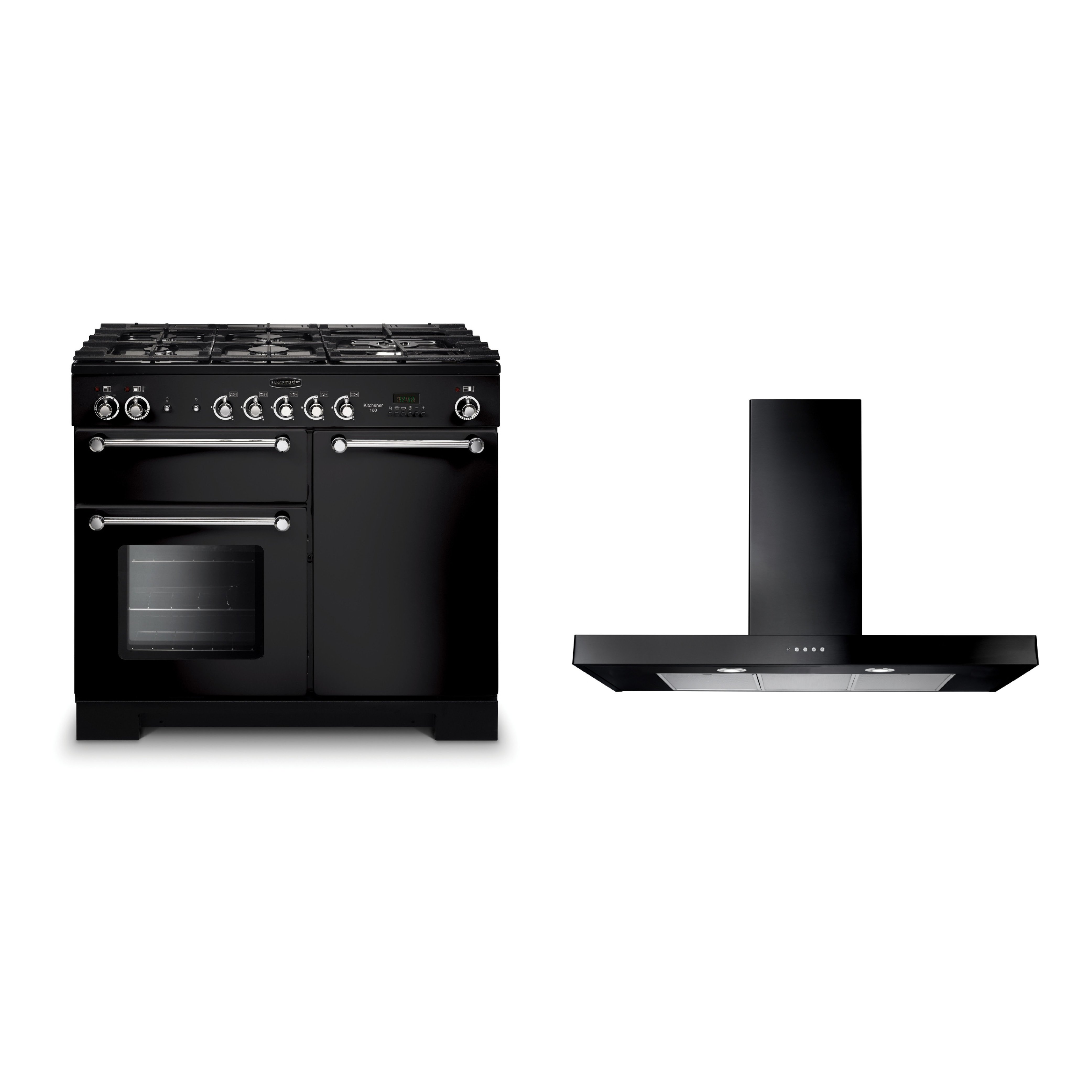 Rangemaster Kitchener Gas Range Cooker & Hood Pack